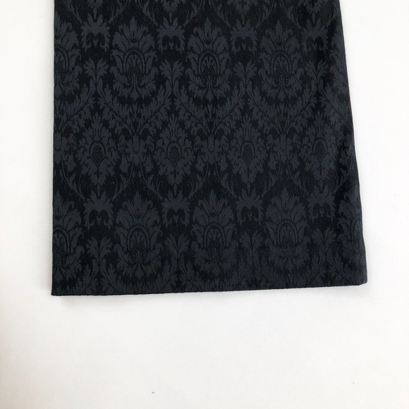 Arden B. Damask Pattern Black Flare Pants - Picture 7 of 7